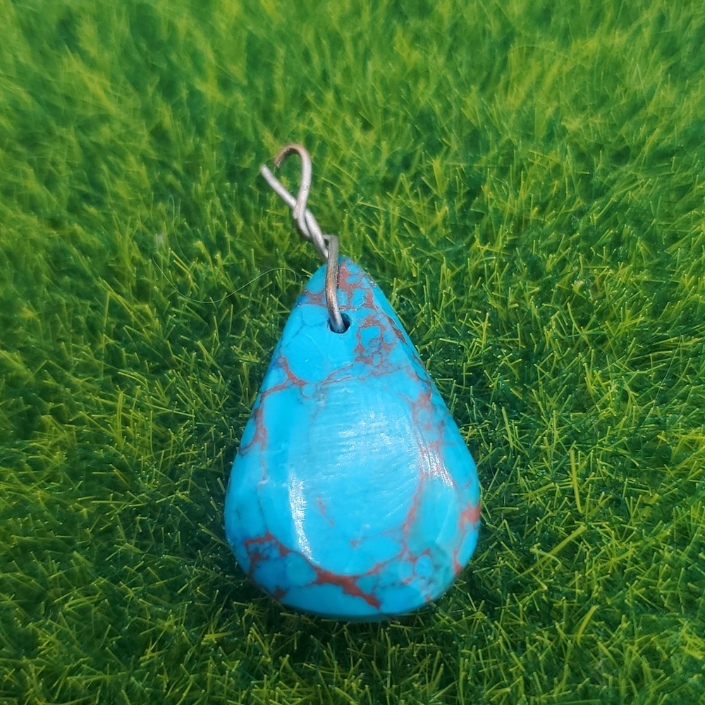 Turquoise Teardrop Pendant P327 - Picture 2 of 3
